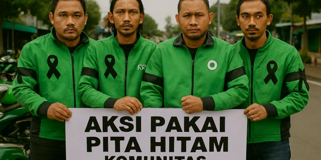 GBT Tenggarong Gelar Aksi Pita Hitam untuk Affan, Driver Ojol Korban Demo